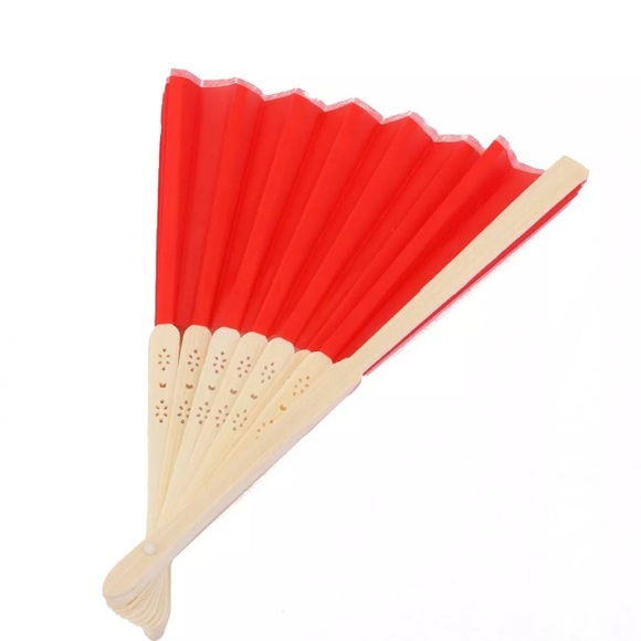 🌹Beautiful Hand Fan 🌹Color-Red🌹NEW - Picture 2 of 6